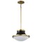 Nuvo Lafayette 1-Light Pendant 14 in. Matte Black/Natural Brass White Opal Glass 60/7907 - alternate 1